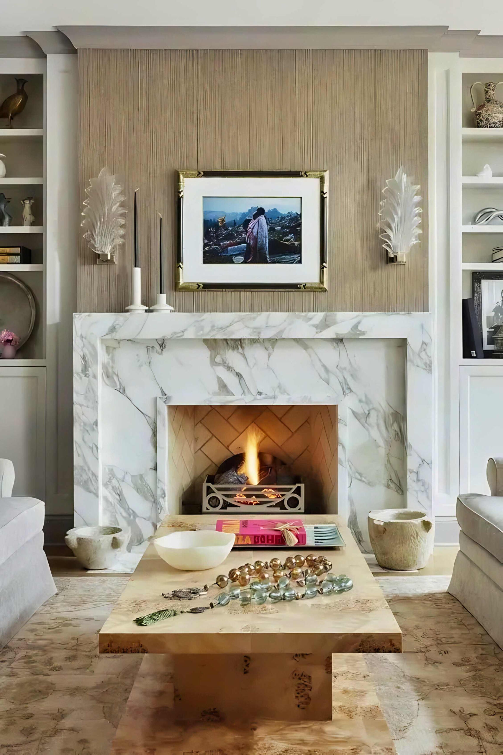 Residential Client, Marble Mantel in Ontario.